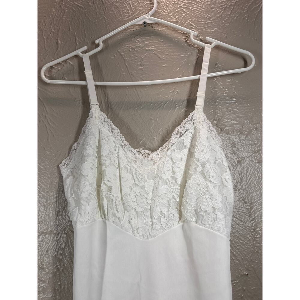 Vintage Val Mode Slip Wonder Val White Lace Bust White Womens Tall Size 34‎ - Picture 3 of 5